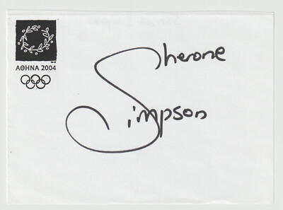 Sherone Simpson (JAM) - GOLD  Olympics 2004       4x100m