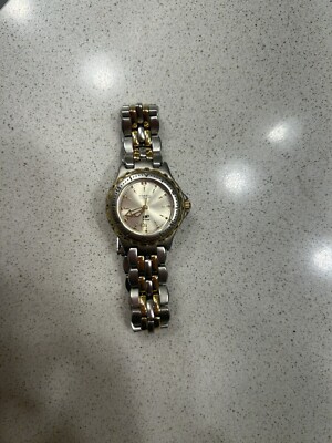Fossil Blue Watch Bracelet Woman's Ladies White Face Rotating