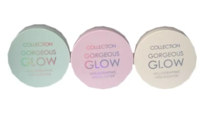 12 x Collection Gorgeous Glow Holographic Highlighter | Moon Dust Aurora, Pixie