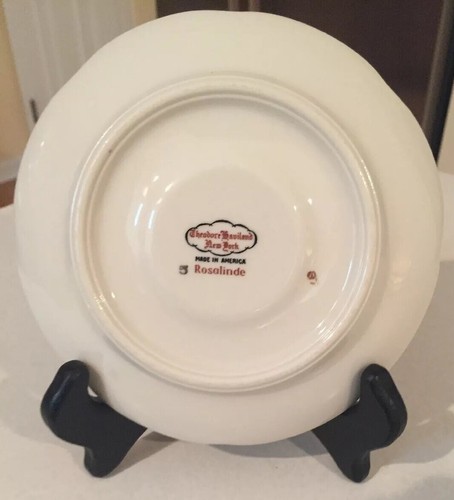2 Theodore Haviland New York 5 7/8" ROSALINDE Replacement Saucers Plates Dishes - Picture 5 of 6