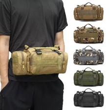 Mens Military Tactical Gym Small Duffle Bag Army Outdoor Camping Molle Waist Bag