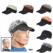 Men Women Fake Hair Hats Baseball Outdoor Sports Golf Visor Wig Hat Sun Cap