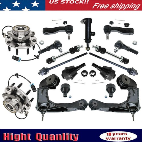 Set (15) Front Wheel Hubs Bearing Control Arm Kit for Silverado 2500