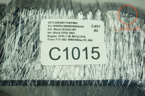 C451 08-15 Smart Fortwo Purificador de aire Conducto de aire y tubo Manguera Línea C1015 - Imagen 10 de 10