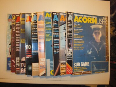 Acorn User Ausgaben x12 von 1985 - ein ganzes Jahr - Retro Computing