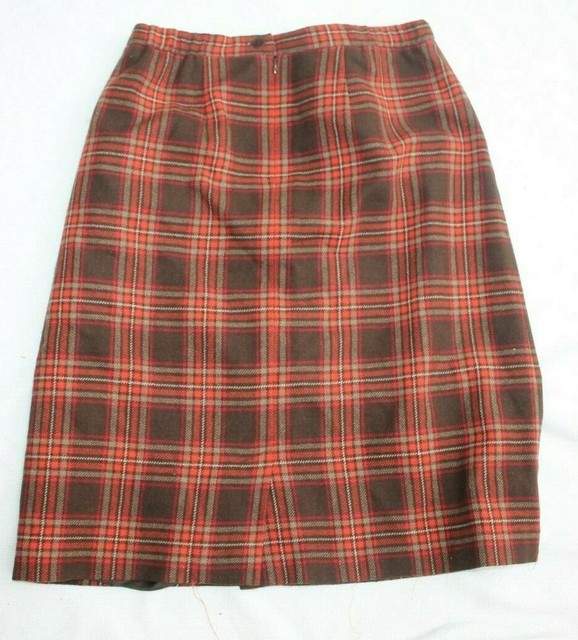 Appleseeds Lined Skirt Plaid Sz 12 Below Knee eBay