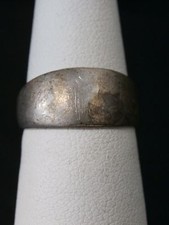 Vintage Simple Sterling Silver Wide Ring. Make An Offer 789