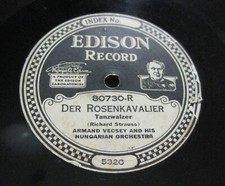 ARMAND VECSEY Rosenkavalier / Dreams At Twillight EDISON RECORD 80730 (536)