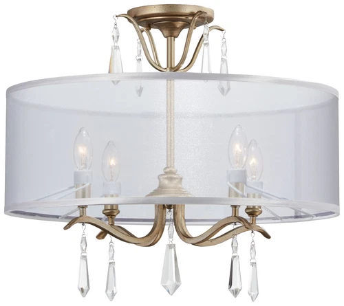 Minka Lavery Laurel Estate 4 Light Semi Flush, Brio Gold - Picture 2 of 3