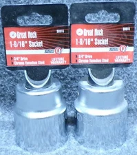 Lot of 2 Great Neck 1-9/16" Socket 3/4" Drive S0916 Chrome Vanadium Steel
