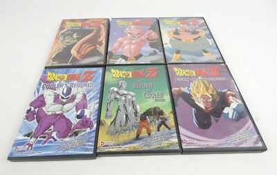 Dragon Ball Z: 6 Movies Lot-Cooler, Kid Buu, Majin Buu. Tested and Working.