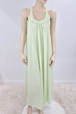 Vintage Snowdon Long Nightgown Small Light Green Nylon USA Union Label