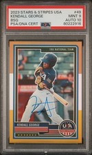 2023 Panini USA Baseball Stars & Stripes #49 Kendall George BSG Auto Psa 9/10