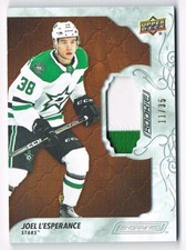 2019-20 Upper Deck Engrained Rookie Patch Mahogany #68 Joel L'Esperance 11/35
