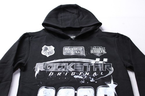 Rockstar Original Boys Amos Pullover Hoodie & Stacked Jean Set CL8 Black Size 12 - Picture 3 of 10