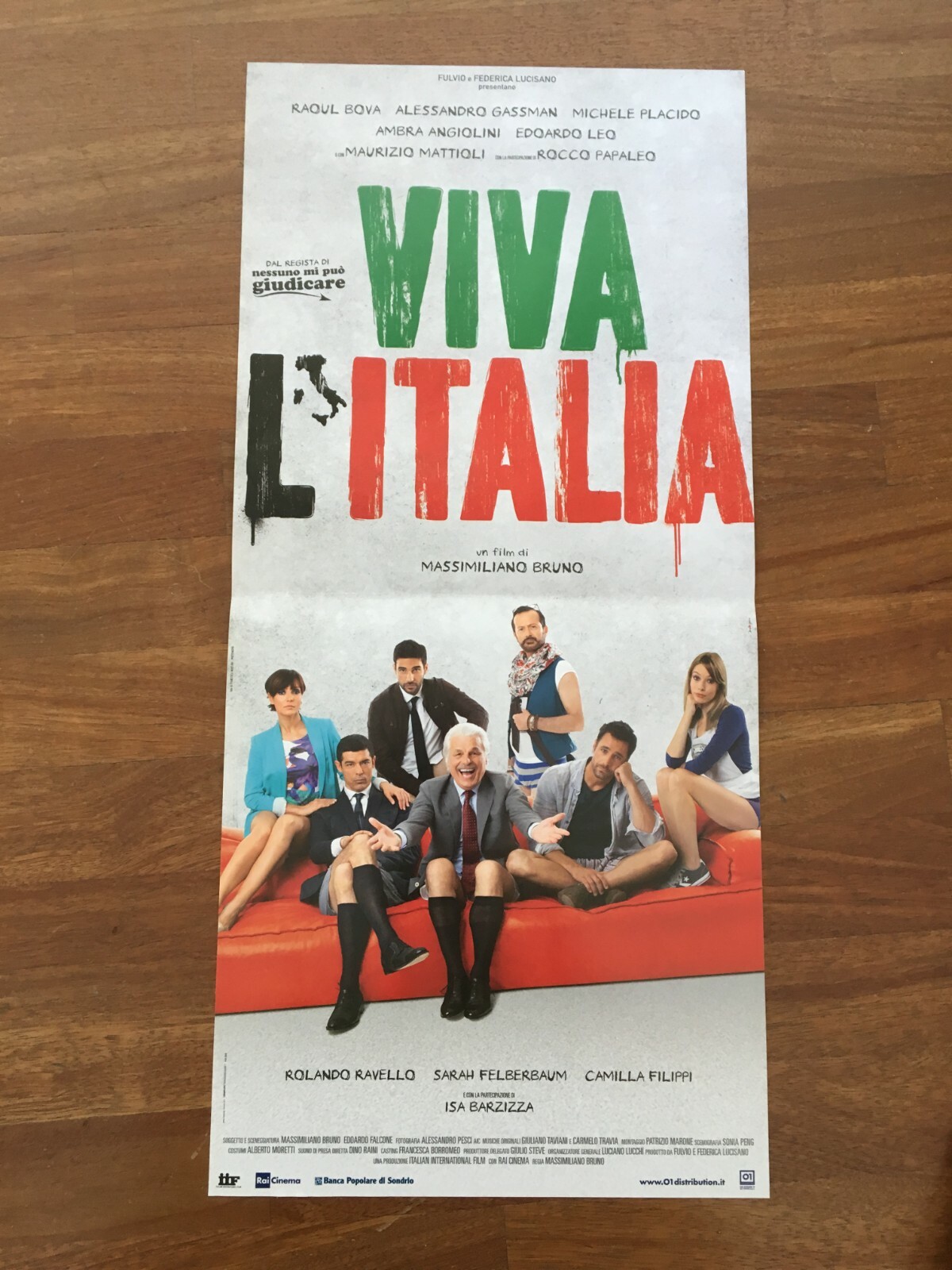 Locandina originale film Viva l'Italia (2012) - Regia di Massimiliano Bruno