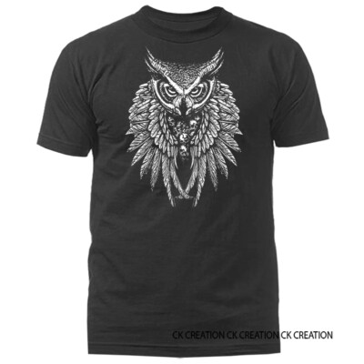 Owl Skull Wings Feathers Wildlife Wilderness Outdoor Nature Animals T-shirt