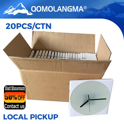 Local pickup 20pcs/CTN 7in Sublimation Blank Glass Photo Frame with Round Clock