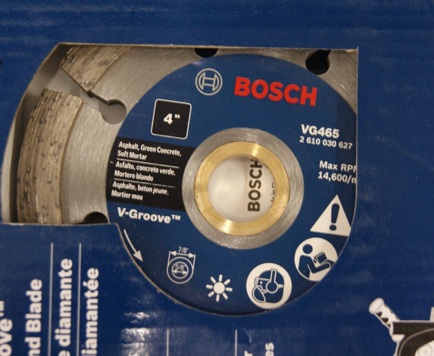 Bosch VG465 4Inch Segmented Rim VGroove Diamond Blade for Soft