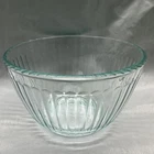 Pyrex 7401-S Clear Aqua Tinted Ribbed Mixing Bowl 3 Cup USA