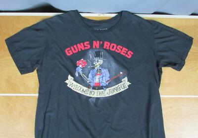 Vintage Guns N' Roses Welcome To The Jungle Black T Shirt Cartoon