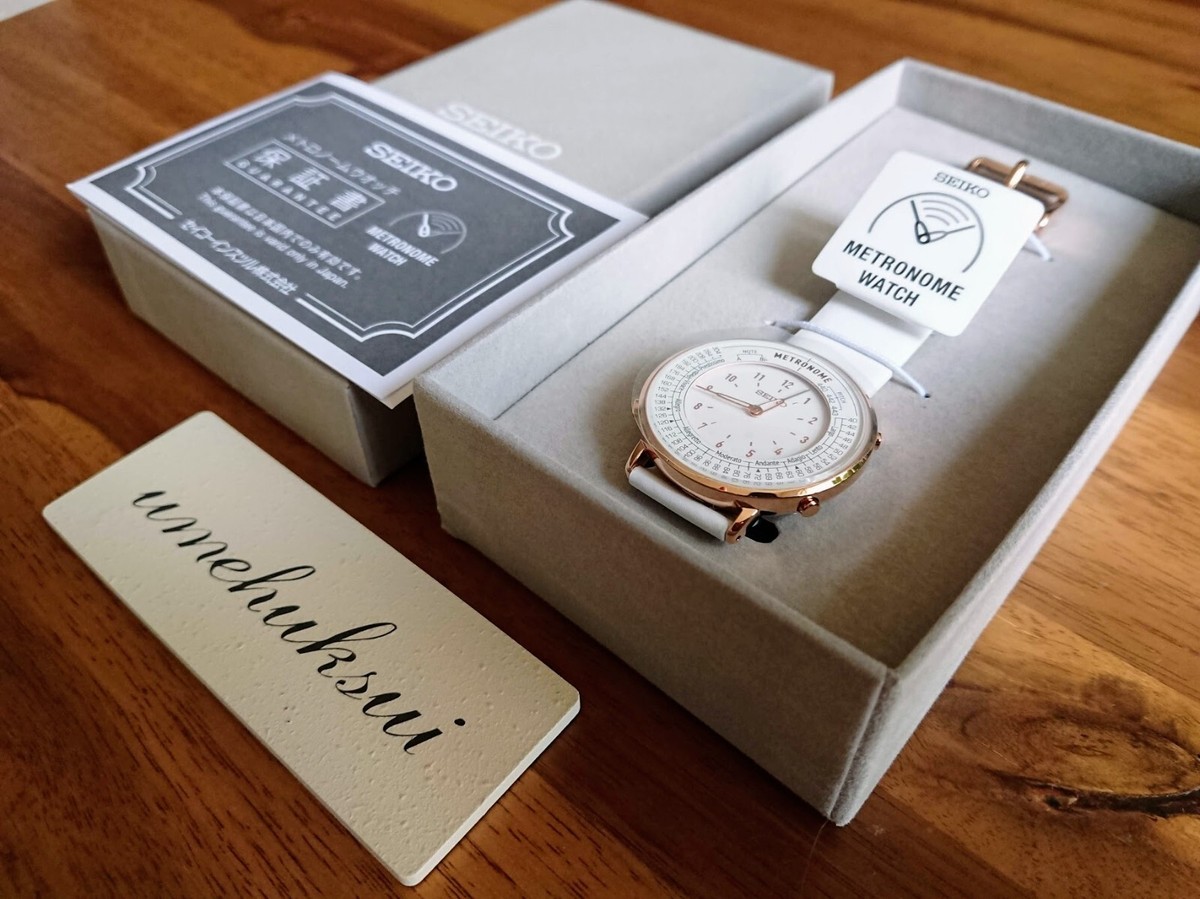 SEIKO Metronome Watch Standard Line Color White SMW002A Wristwatch