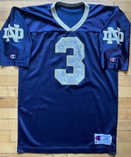 VTG Champion Notre Dame Fighting Irish 3 Joe Montana Jersey Sz 44 Blue USA