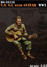 BRAVO 6 35116 WORLD WAR II U.S. GI WITH GUITAR 1 FIGURE 1:35