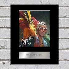 Sir Elton John Signed Mounted Photo Display