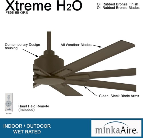 Minka Aire Xtreme H2O - 65" Ceiling Fan F896-65-ORB - Oil Rubbed Bronze - Picture 6 of 7