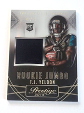 2015 Panini Prestige Rookie Jumbo Jerseys #43/75 TJ Yeldon PLAYER-WORN RC ROOKIE