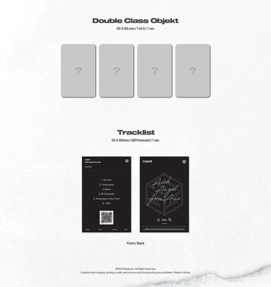 TRIPLES ACID ANGEL FROM ASIA [ACCESS] Mini Album OBJEKT