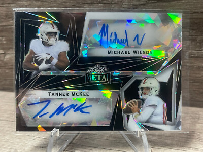 2023 Leaf Metal Michael Wilson Tanner McKee 1/4 Pink Dual Auto  #DA-19 TC3316