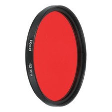 62mm Lens Filter,Full Red Camera Filter for Camera Photography Lens