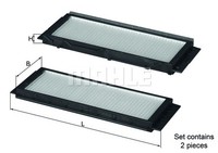 Mahle LA 501/S Innenraumfilter, Frischluftfilter, Pollenfilter FüR Mazda 3 Stufe