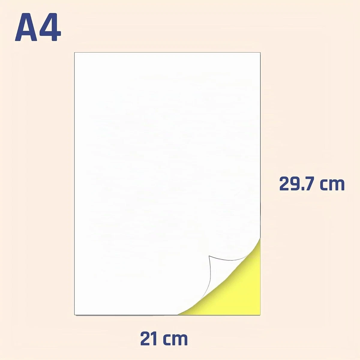Papier autocollant A4 mat blanc 25 feuilles imprimante laser jet d'encre