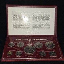 1974 The Franklin Mint Coins of the Bahamas Specimen 9-Coin Set UNC