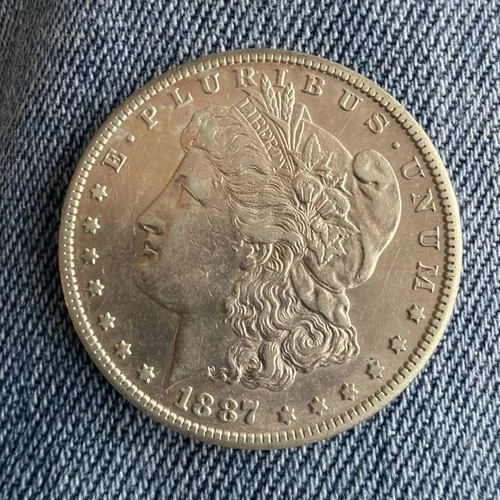 1887-S Morgan Silver Dollar XF/AU San Francisco Mint Coin