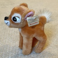 Vtg Walt Disney Productions Bambi Plush Deer Baby Fawn Stuffed Animal