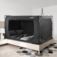 Twin Bed Tent Canopy for Kids Adults, Indoor Privacy Blackout Sleep Tent
