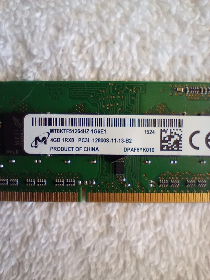 Lot Of 12 Micron 4GB PC3L-12800S DDR3 1600MHz Laptop Memory MT8KTF51264HZ-1G6E1 - Image 2 of 2
