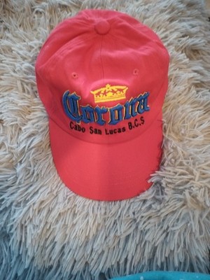 Corona Hat Cap Strap Red Embroidered Cabo San Lucas Mexico Beer Promo Mens