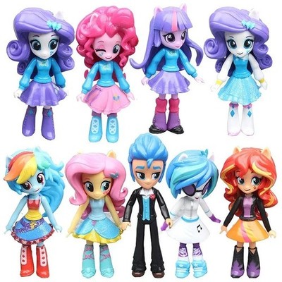 9Pcs My Little Pony Unicorn PVC Figure Set Kawaii Cartoon Doll Kids Gift