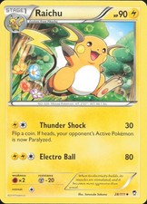 Raichu 28/111 Uncommon Furious Fists Pokemon Lightly Played