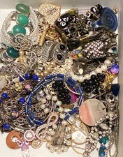 Vintage Junk Jewelry Lot Craft and Wearable 3 lds