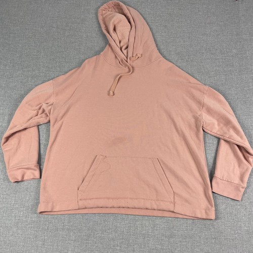 Madewell, Madewell Hoodie Womens Large Pink Pullover Lined Relaxed Hooded Pockets MWL
