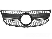 K&uuml;hlergrill passend f&uuml;r Mercedes GLK X204 13-15 Schwarz Chrom GRMEM1