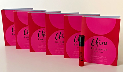 kate spade Cherie Eau de Parfum Travel Spray 2 ml - .06 oz x 6 lot NEW