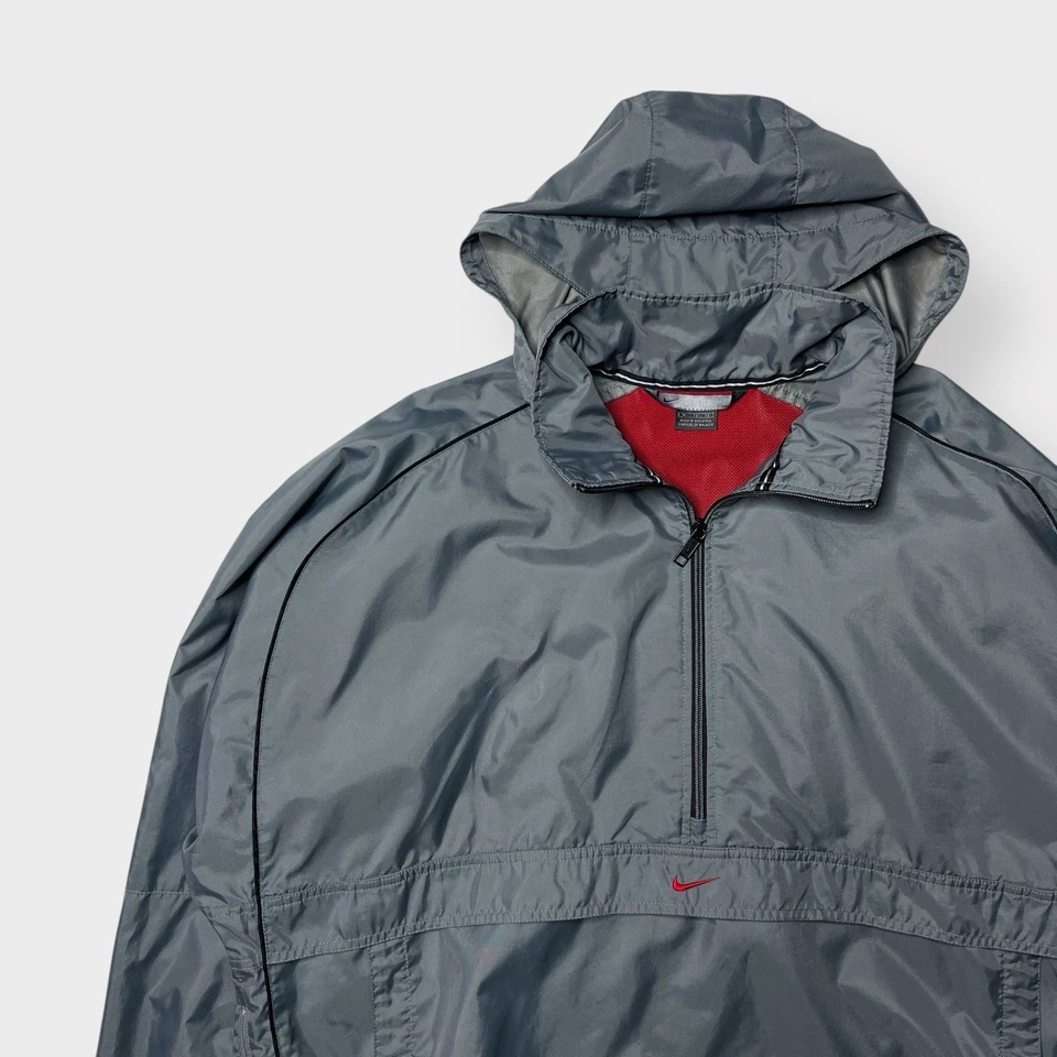 Vtg Y2K Nike Windbreaker Jacket, 1/4 Zip Anorak, ACG, Hidden Hood, Side Zip XL - Image 3 of 4