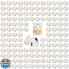 EKisemio 100 Pcs Mini Cows Figurines Miniature Resin Cows Animal Figurines Se